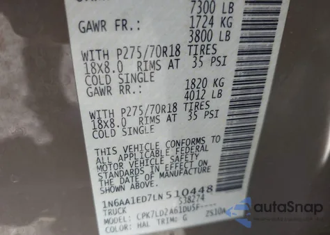2020 Nissan Titan Pro-4X 4X4 from USA, damaged, VIN 1N6AA1ED7LN510448
